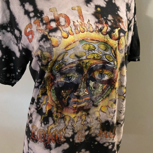 Black Tie dye Sublime Long Beach T-shirt • size small - Picture 6 of 10